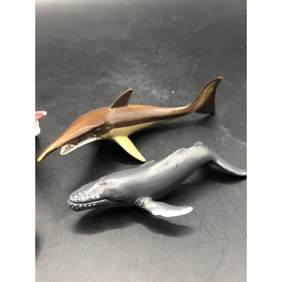 SAFARI LTD LOT OF 4 Whale TOYS FIGURES Whale Shark, Humpback, Scapa & Sarcoprion - Picture 3 of 5